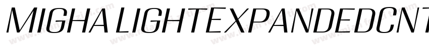 Migha LightExpandedCNTRSlant字体转换